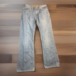 Levi's 527 Low Boot Cut Jeans Men's 28x32 Blue Medium Wash Red Tab Denim Cotton